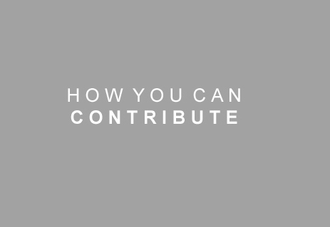 How you can contribute